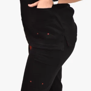 Pantalón <br>Nara <br>Negro con Rojo